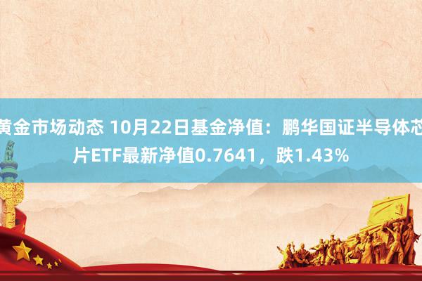 黄金市场动态 10月22日基金净值：鹏华国证半导体芯片ETF最新净值0.7641，跌1.43%