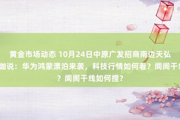 黄金市场动态 10月24日中原广发招商南边天弘等基金大咖说：华为鸿蒙漂泊来袭，科技行情如何看？阛阓干线如何捏？