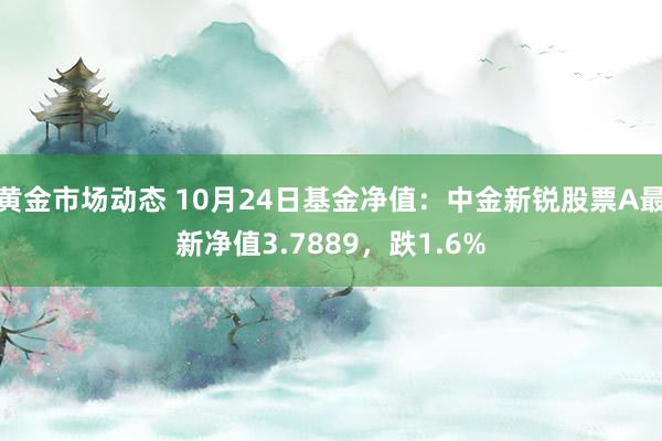 黄金市场动态 10月24日基金净值：中金新锐股票A最新净值3.7889，跌1.6%