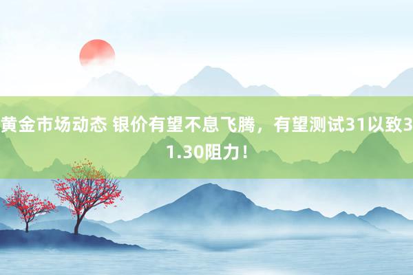 黄金市场动态 银价有望不息飞腾，有望测试31以致31.30阻力！