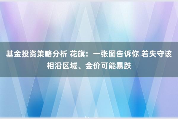 基金投资策略分析 花旗：一张图告诉你 若失守该相沿区域、金价可能暴跌