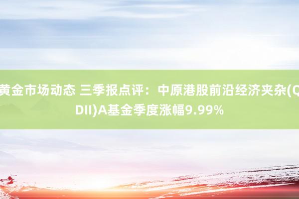 黄金市场动态 三季报点评：中原港股前沿经济夹杂(QDII)A基金季度涨幅9.99%