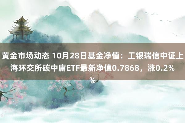 黄金市场动态 10月28日基金净值：工银瑞信中证上海环交所碳中庸ETF最新净值0.7868，涨0.2%