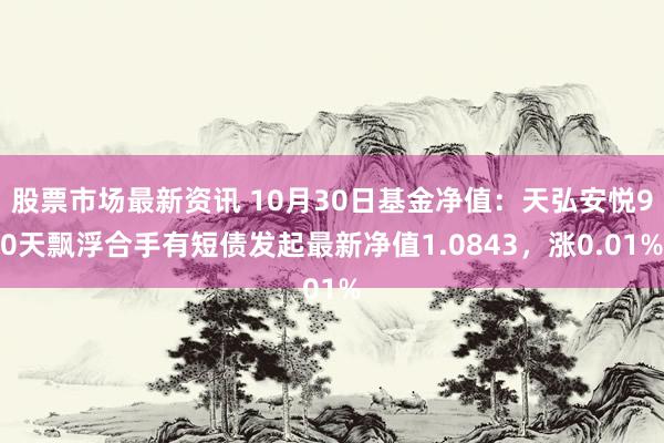 股票市场最新资讯 10月30日基金净值：天弘安悦90天飘浮合手有短债发起最新净值1.0843，涨0.01%