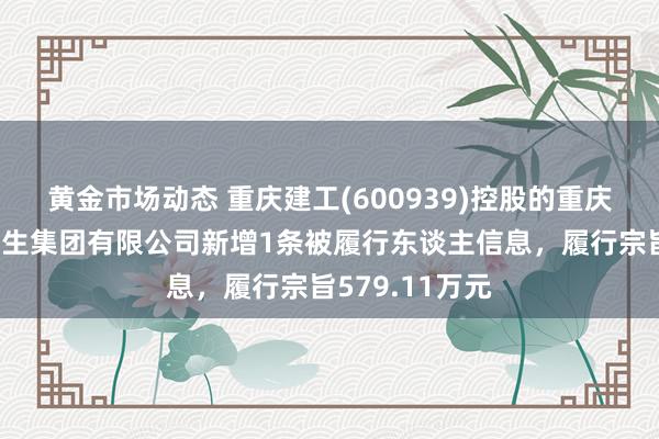 黄金市场动态 重庆建工(600939)控股的重庆市水利港航诞生集团有限公司新增1条被履行东谈主信息，履行宗旨579.11万元