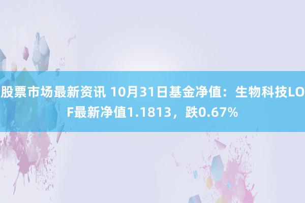 股票市场最新资讯 10月31日基金净值：生物科技LOF最新净值1.1813，跌0.67%