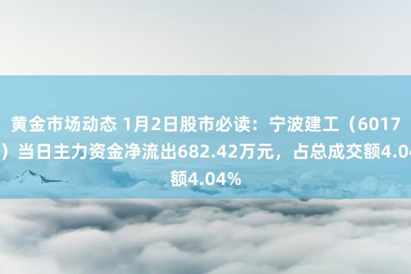 黄金市场动态 1月2日股市必读：宁波建工（601789）当日主力资金净流出682.42万元，占总成交额4.04%