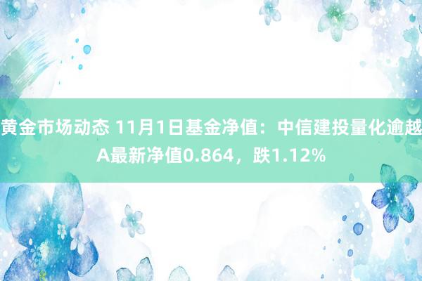 黄金市场动态 11月1日基金净值：中信建投量化逾越A最新净值0.864，跌1.12%