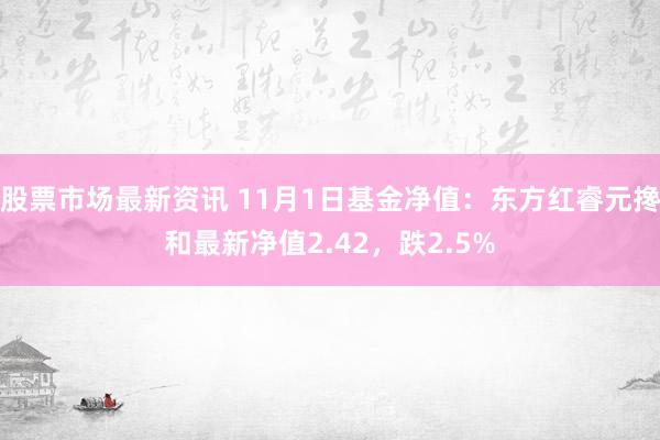 股票市场最新资讯 11月1日基金净值：东方红睿元搀和最新净值2.42，跌2.5%