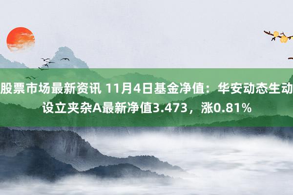 股票市场最新资讯 11月4日基金净值：华安动态生动设立夹杂A最新净值3.473，涨0.81%