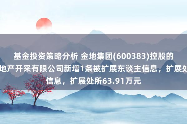 基金投资策略分析 金地集团(600383)控股的太仓市鑫玖房地产开采有限公司新增1条被扩展东谈主信息，扩展处所63.91万元