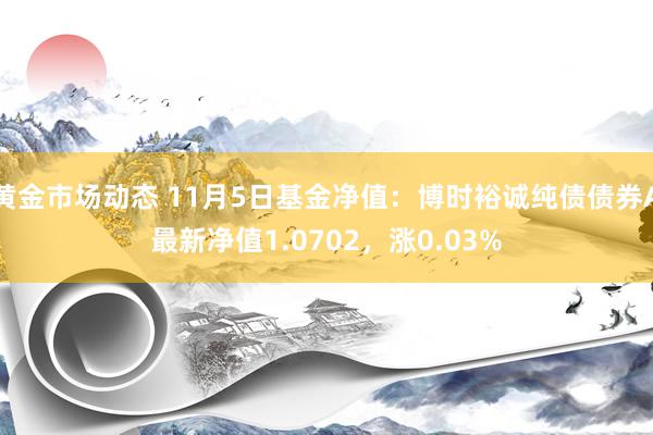 黄金市场动态 11月5日基金净值：博时裕诚纯债债券A最新净值1.0702，涨0.03%