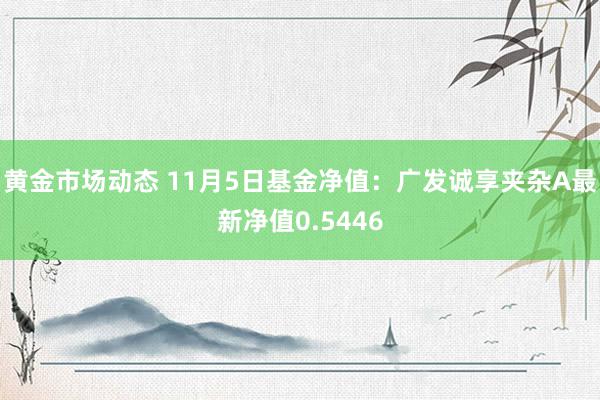 黄金市场动态 11月5日基金净值：广发诚享夹杂A最新净值0.5446