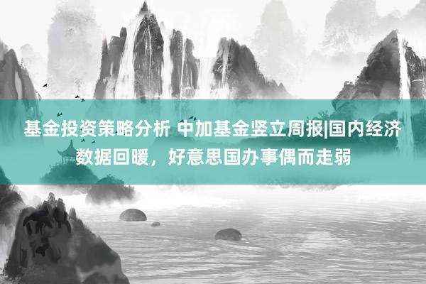 基金投资策略分析 中加基金竖立周报|国内经济数据回暖，好意思国办事偶而走弱