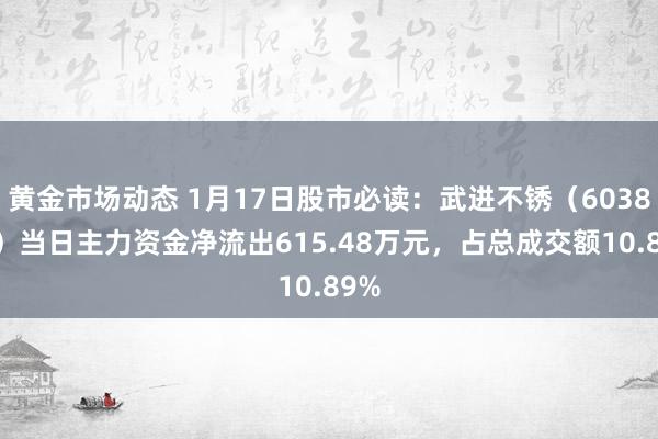 黄金市场动态 1月17日股市必读：武进不锈（603878）当日主力资金净流出615.48万元，占总成交额10.89%