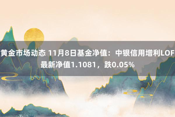 黄金市场动态 11月8日基金净值：中银信用增利LOF最新净值1.1081，跌0.05%