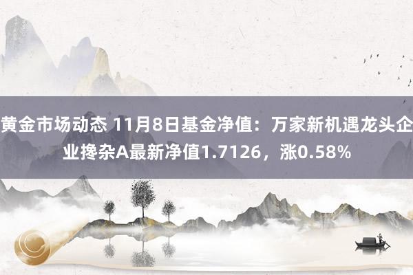 黄金市场动态 11月8日基金净值：万家新机遇龙头企业搀杂A最新净值1.7126，涨0.58%