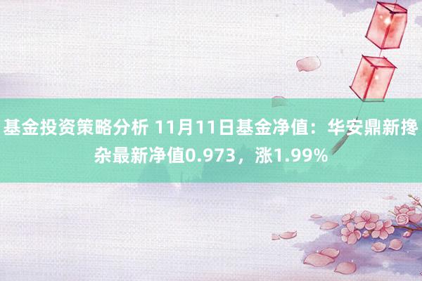 基金投资策略分析 11月11日基金净值：华安鼎新搀杂最新净值0.973，涨1.99%