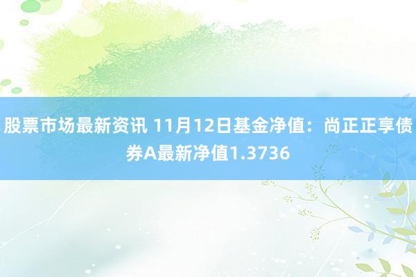 股票市场最新资讯 11月12日基金净值：尚正正享债券A最新净值1.3736