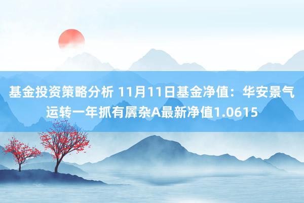 基金投资策略分析 11月11日基金净值：华安景气运转一年抓有羼杂A最新净值1.0615