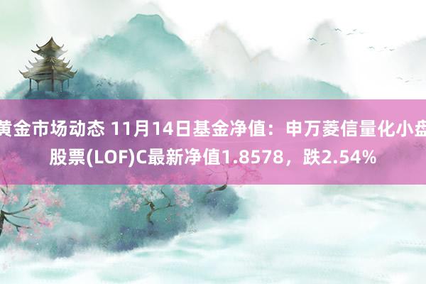 黄金市场动态 11月14日基金净值：申万菱信量化小盘股票(LOF)C最新净值1.8578，跌2.54%