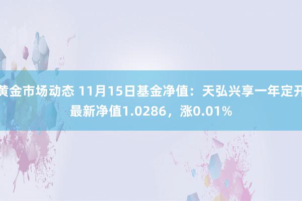 黄金市场动态 11月15日基金净值：天弘兴享一年定开最新净值1.0286，涨0.01%