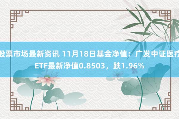 股票市场最新资讯 11月18日基金净值：广发中证医疗ETF最新净值0.8503，跌1.96%