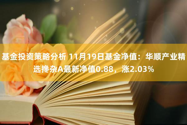 基金投资策略分析 11月19日基金净值：华顺产业精选搀杂A最新净值0.88，涨2.03%