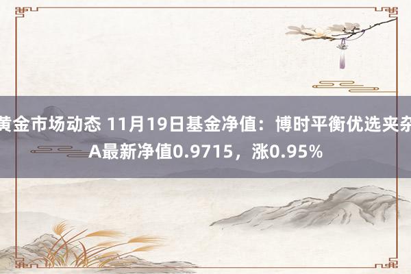 黄金市场动态 11月19日基金净值：博时平衡优选夹杂A最新净值0.9715，涨0.95%