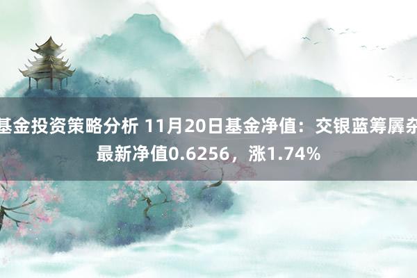 基金投资策略分析 11月20日基金净值：交银蓝筹羼杂最新净值0.6256，涨1.74%