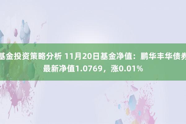 基金投资策略分析 11月20日基金净值：鹏华丰华债券最新净值1.0769，涨0.01%