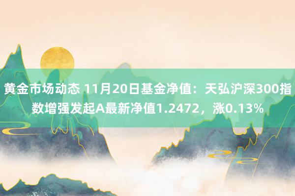 黄金市场动态 11月20日基金净值：天弘沪深300指数增强发起A最新净值1.2472，涨0.13%