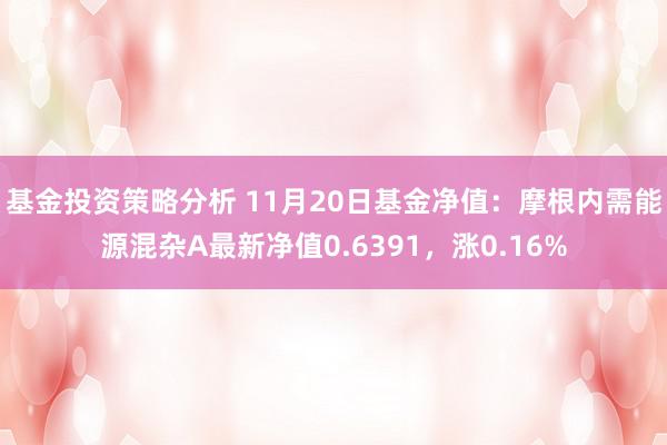 基金投资策略分析 11月20日基金净值：摩根内需能源混杂A最新净值0.6391，涨0.16%