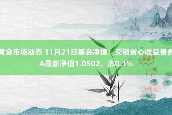 黄金市场动态 11月21日基金净值：交银省心收益债券A最新净值1.0502，涨0.1%