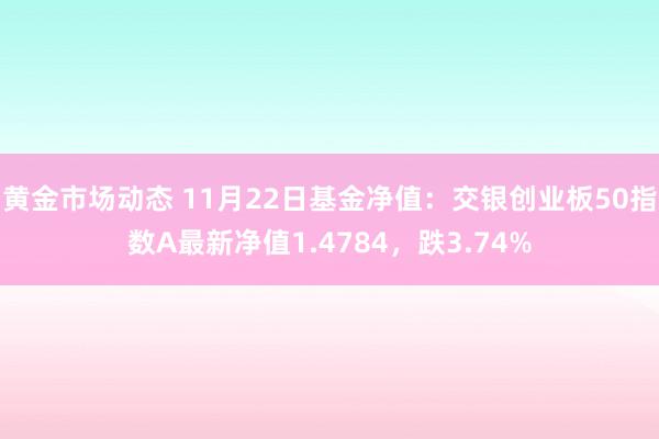 黄金市场动态 11月22日基金净值：交银创业板50指数A最新净值1.4784，跌3.74%