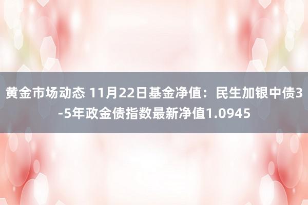 黄金市场动态 11月22日基金净值：民生加银中债3-5年政金债指数最新净值1.0945