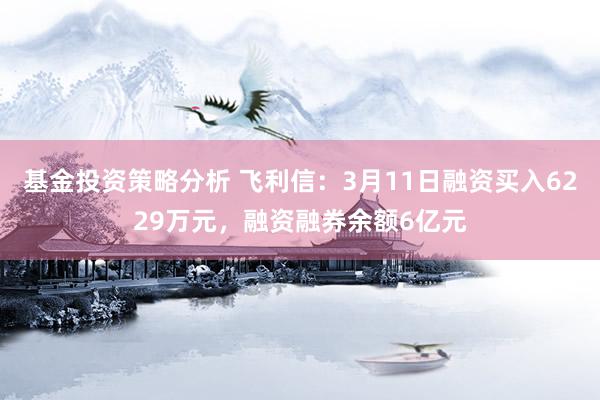 基金投资策略分析 飞利信：3月11日融资买入6229万元，融资融券余额6亿元